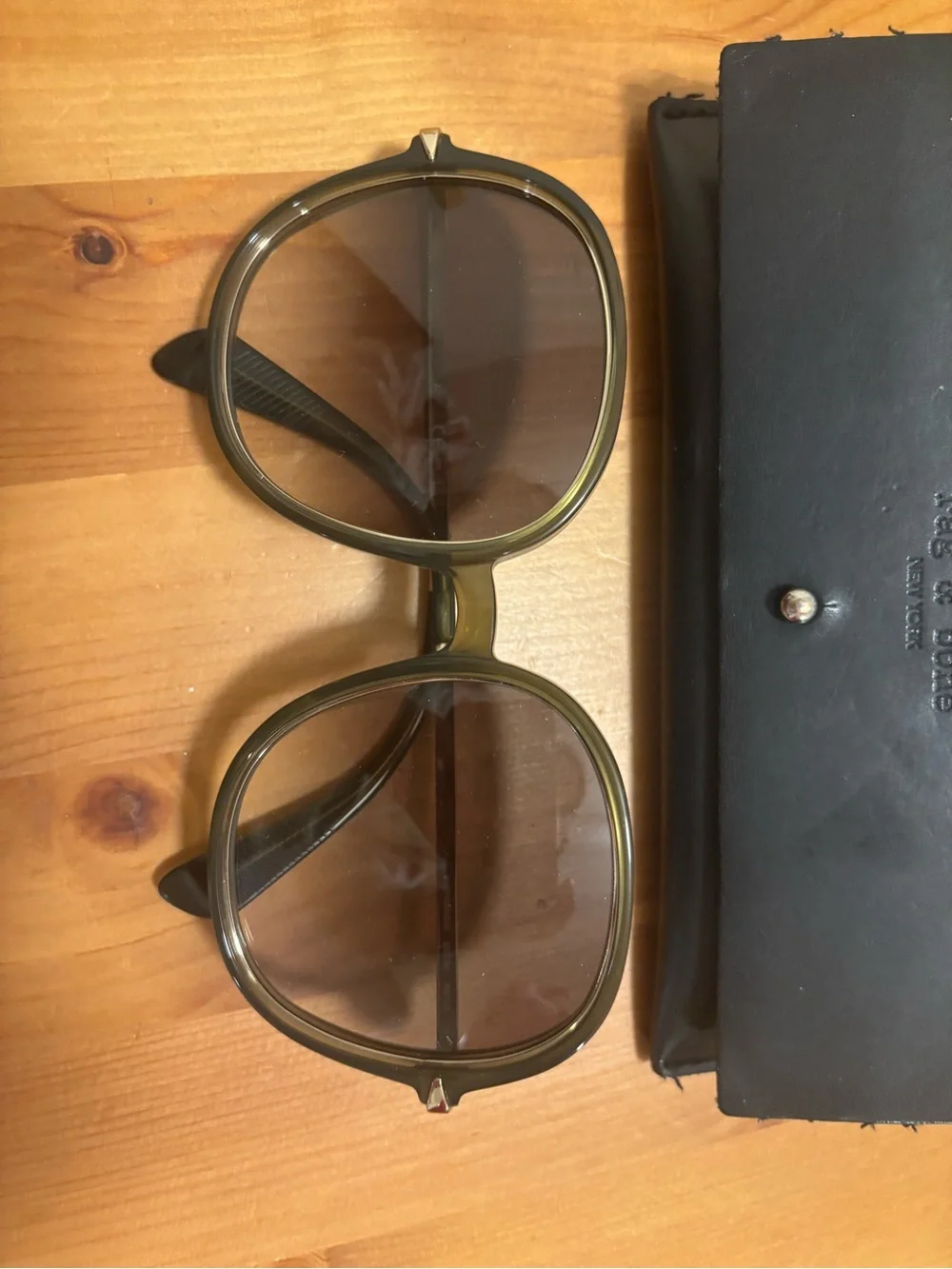 Rag & Bone Oversized Round Sunglasses w/ Case